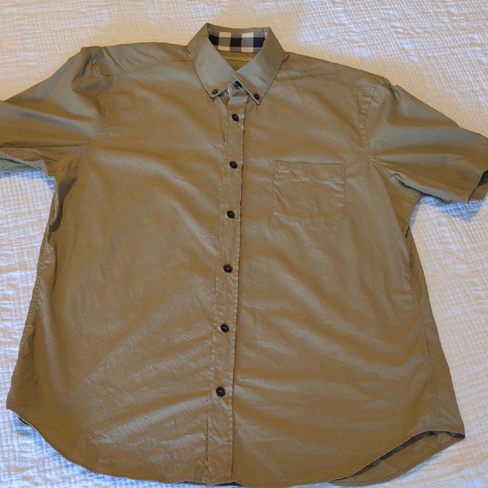 Burberry Khaki Button Up Shirt